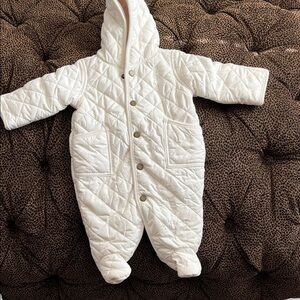 Ralph Lauren Quilted Baby Hooded One Piece Snowsuit